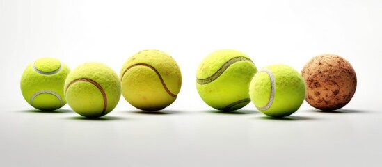 Tennis balls isolated on a white background. 