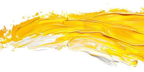 Golden Autumn Wave: Abstract Illustration with Yellow Paint Splashes, Nature-inspired Design, and...
