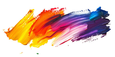 Vibrant Wave of Colorful Paint Splashes and Brush Strokes in an Abstract Background Illustration...