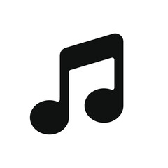 Music Note Icon on White Background. Vector