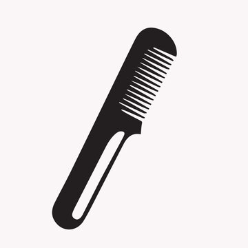 Comb silhouette design element vector