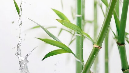 bamboo with water drop