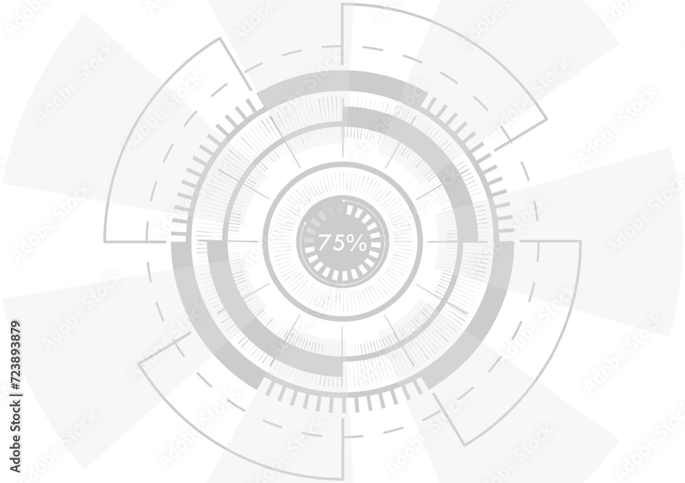 Aufkleber gray background. Abstract technological background with various technological elements. Structure pattern technology backdrop. Vector illustration.