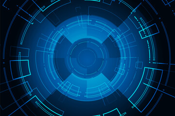 Obraz premium Sci fi futuristic user interface, HUD, Technology abstract background , Vector illustration.