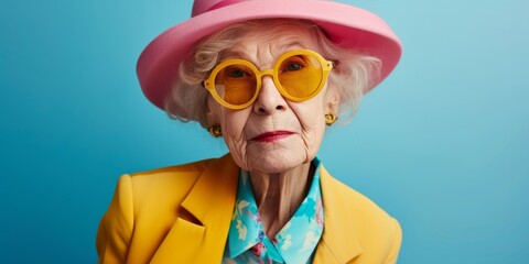Elegant Granny Turns Heads As She Models Colorful Outfits For Special Occasions. Сoncept Fashionable Granny, Colorful Outfits, Special Occasions, Elegant Fashion, Head-Turning Style