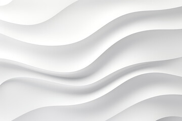 Obraz na płótnie Canvas White abstract background with smooth wavy lines. Generative Ai