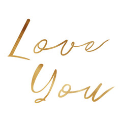 Love You Valentine Lettering Design