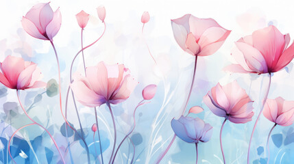 Vibrant painting of bunch of pink flowers. Perfect for adding touch of color and nature to any space