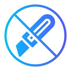 no cutter gradient icon