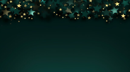 Holiday decorative border, festive background with festive star decoration
