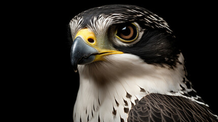 Fototapeta premium Detailed view of bird of prey up close. Perfect for nature enthusiasts and birdwatchers