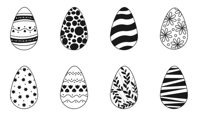Easter Eggs vector icons. Eggs