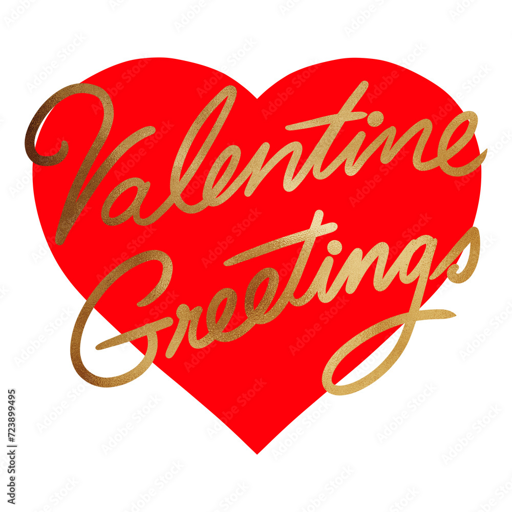 Wall mural Valentine Greetings Lettering Design