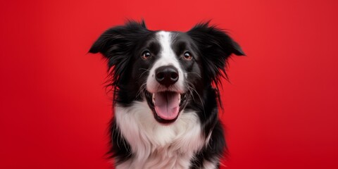 Talented Border Collie Captivates The Stage With Its Remarkable Singing Skills. Сoncept Dog Singing Sensation, Border Collie Idol, Canine Vocalist, Musical Pooch Magic