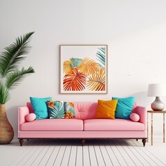 modern living room with sofa