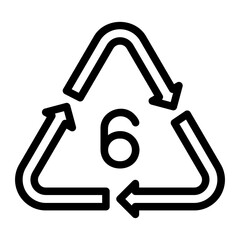 Polycarbonate line icon