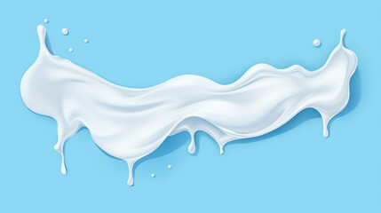 Splash of milk on vibrant blue background. Perfect for food and beverage related designs