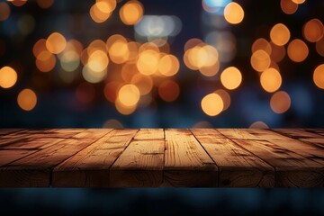 table and bokeh background