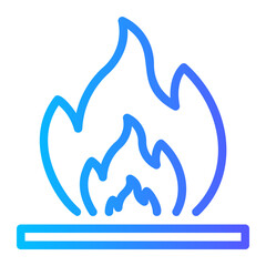 flammable materials gradient icon