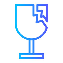 Obraz premium fragile gradient icon