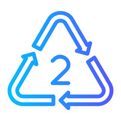 High Density Polyethylene gradient icon