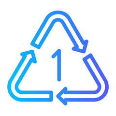 polyethylene terepthalate gradient icon