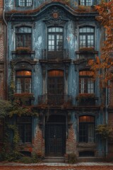 Fototapeta na wymiar an_old_building_with_many_windows