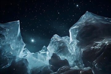 Obraz premium iceberg in the night