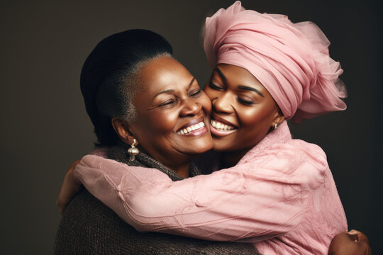 Two women sharing warm embrace. Suitable for depicting friendship, support, or diversity. Can be used in various contexts