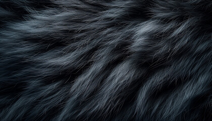 Sleek Black Panther Fur Texture Close-Up