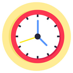 Editable design icon of wall clock