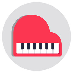 Fototapeta premium Trendy vector design of piano, musical keyboard 