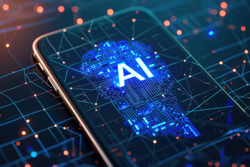 phone with AI computing brain, artificial intelligence