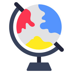      Modern style icon of table globe 