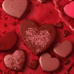 Valentine Wallpaper full of heart,Generative Ai