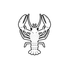 Cancer, sketch line art, vector illustration isolated on white background