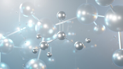 acetic acid molecular structure, 3d model molecule, ethanoic acid, structural chemical formula view from a microscope