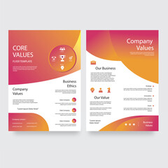 corporate gradient color business flyer	