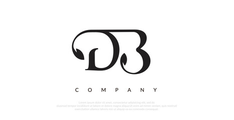 Initial DB Logo Design Vector 