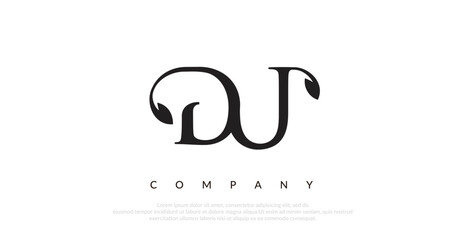 Initial DU Logo Design Vector 