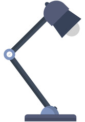Desk lamp clipart illustration isolated on white background.