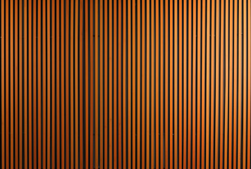 Wooden panel background with vertical stripes.Modern pvc wood wall panel. - obrazy, fototapety, plakaty