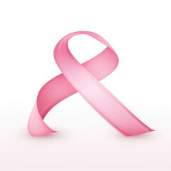 pink ribbon on white