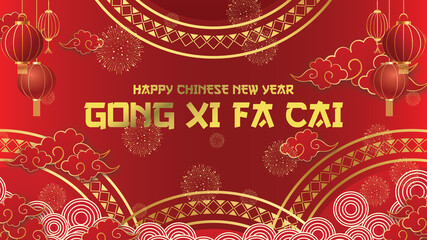 BACKGROUND HAPPY CHINESE YEAR AND GONG XI FA CAI ILLUSTRATION 03