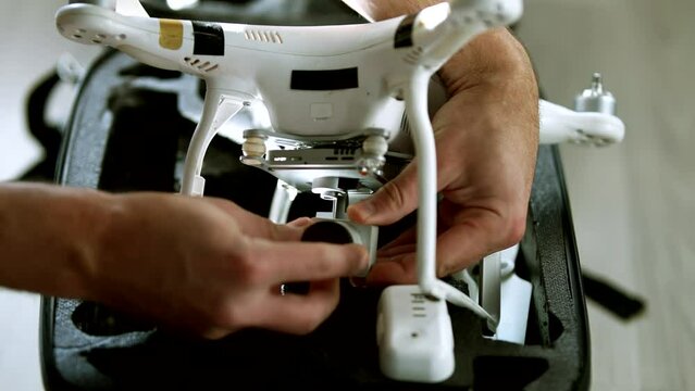 Preparing drone for aerial videography and photography	