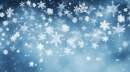 Fototapeta premium Snowflake background, snowflake border, winter holiday background, soft colors and dreamy atmosphere