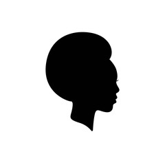 Silhouette of women head. African people silhouettes vector illustration. Black people silhouette, black lives matter, black month history.