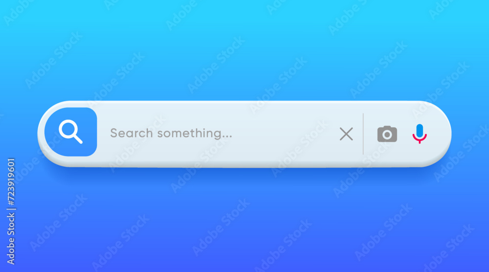 Leinwandbilder Search Bar with suggestions for UI UX design and web site. Search Address and navigation bar icon. Collection of search form templates for websites. Search engine web browser window template.