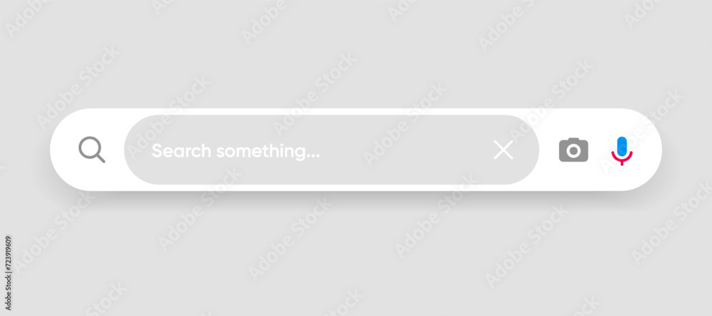 Leinwandbilder Search Bar with suggestions for UI UX design and web site. Search Address and navigation bar icon. Collection of search form templates for websites. Search engine web browser window template.