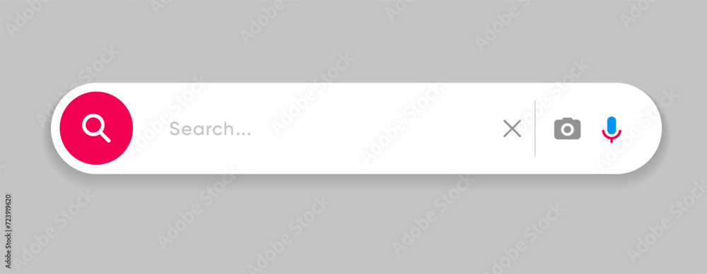 Leinwandbilder Search Bar with suggestions for UI UX design and web site. Search Address and navigation bar icon. Collection of search form templates for websites. Search engine web browser window template.